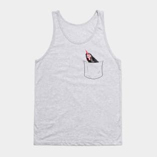 Funny Chicken Pocket Design Tank Top